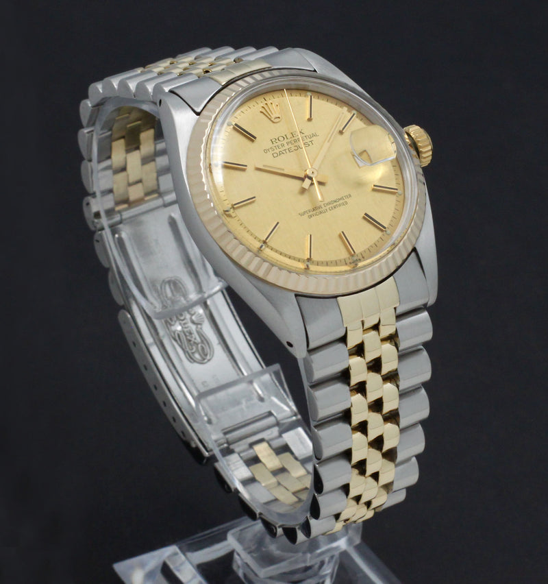 Rolex Datejust 1601 - 1972 - goud/staal - two/tone - Rolex horloge - Rolex kopen - Rolex heren horloge - Trophies Watches