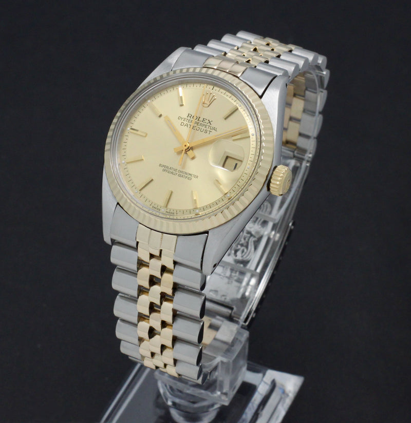 Rolex Datejust 1601 - 1966 - goud/staal - two/tone - Rolex horloge - Rolex kopen - Rolex heren horloge - Trophies Watches