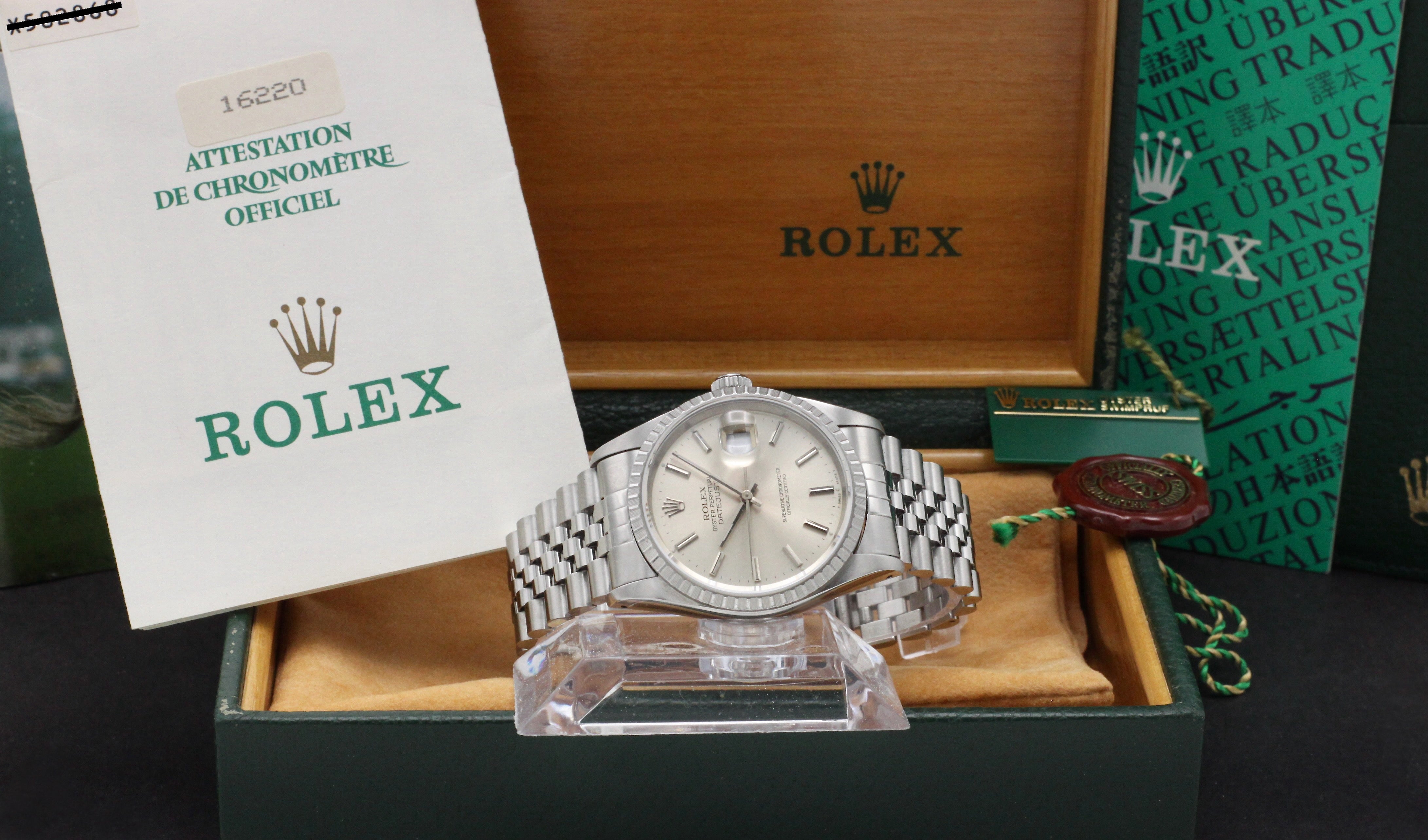 Rolex Datejust 16220 - 1993 - Rolex horloge - Rolex kopen - Rolex heren horloge - Trophies Watches