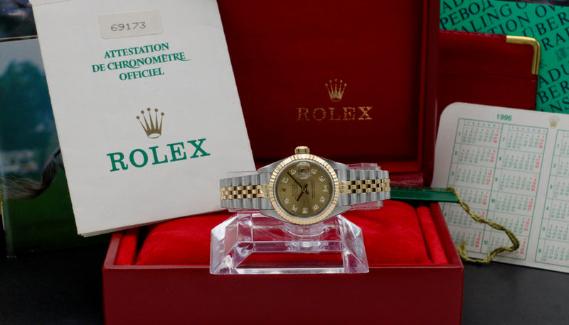 Rolex Lady-Datejust 69173G - 1996 - Rolex horloge - Rolex kopen - Rolex dames horloge - Trophies Watches