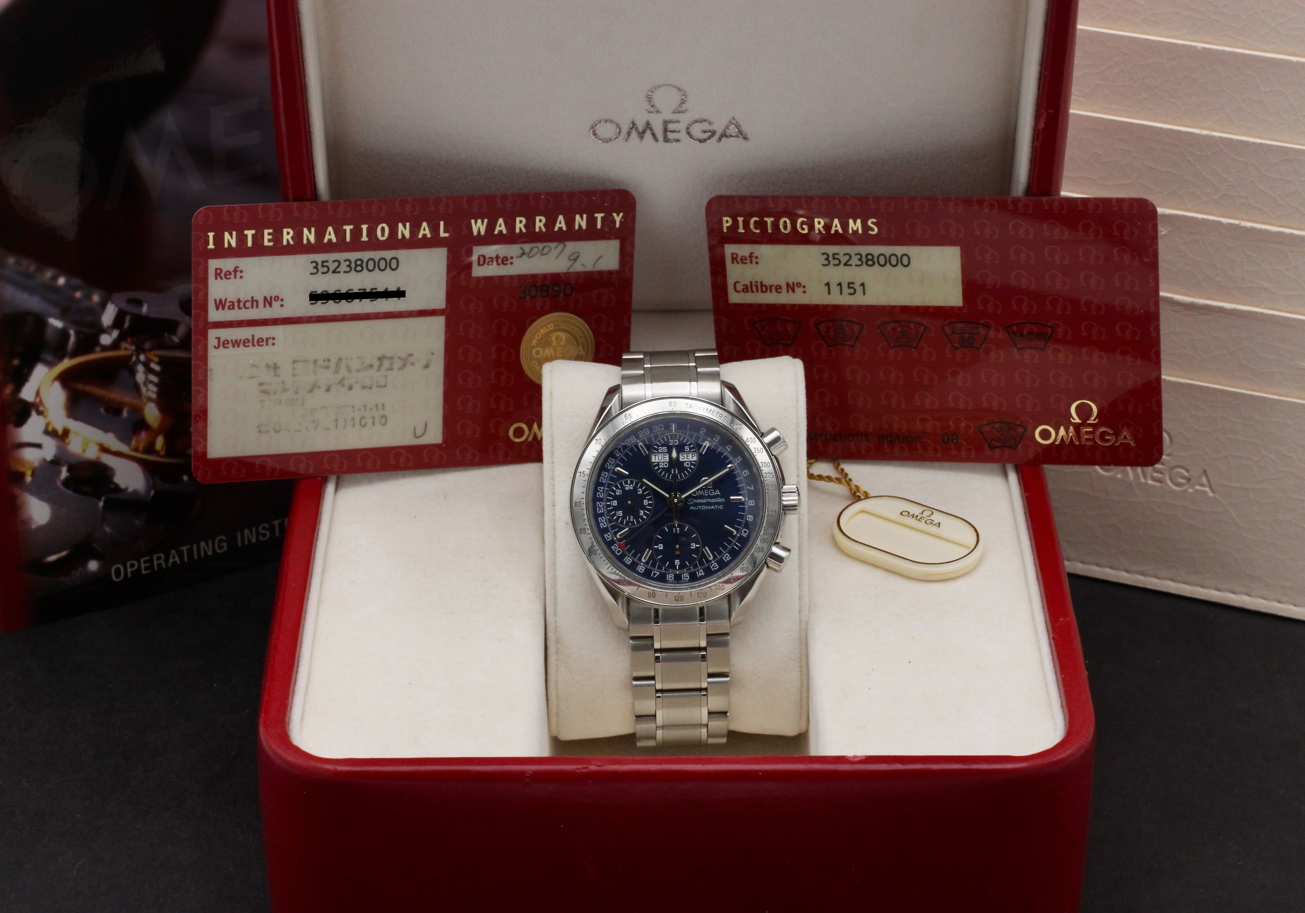 Omega Speedmaster Day Date 3523.80.00 - 2007 - Omega horloge - Omega kopen - Omega heren horloge - Trophies Watches