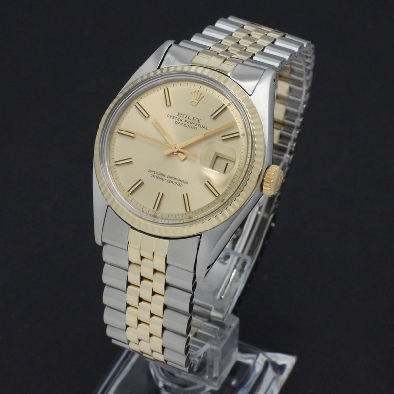 Rolex Datejust 1601 - 1973 - goud/staal - two/tone - Rolex horloge - Rolex kopen - Rolex heren horloge - Trophies Watches