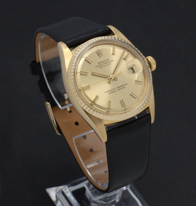 Rolex Datejust 1601 - 1971 - Geelgoud - Rolex horloge - Rolex kopen - Rolex heren horloge - Trophies Watches