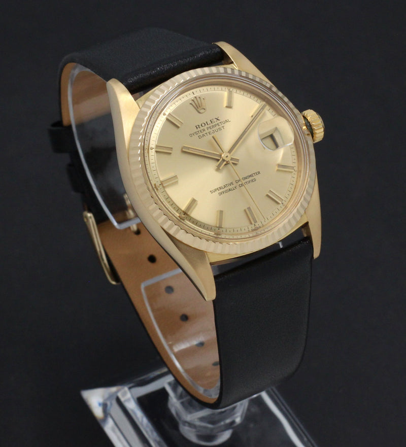 Rolex Datejust 1601 - 1971 - Geelgoud - Rolex horloge - Rolex kopen - Rolex heren horloge - Trophies Watches