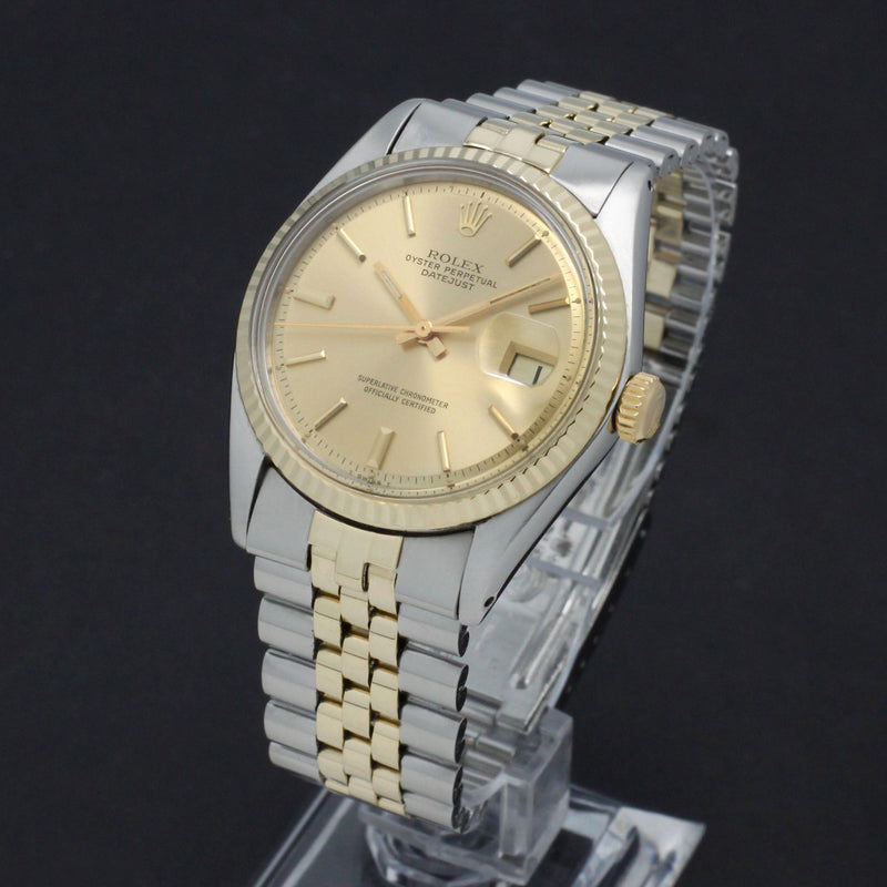 Rolex Datejust 1601 - 1975 - goud/staal - two/tone - Rolex horloge - Rolex kopen - Rolex heren horloge - Trophies Watches