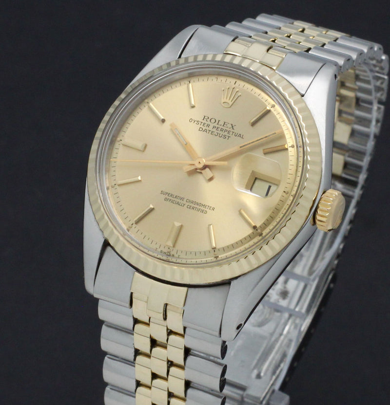 Rolex Datejust 1601 - 1975 - goud/staal - two/tone - Rolex horloge - Rolex kopen - Rolex heren horloge - Trophies Watches