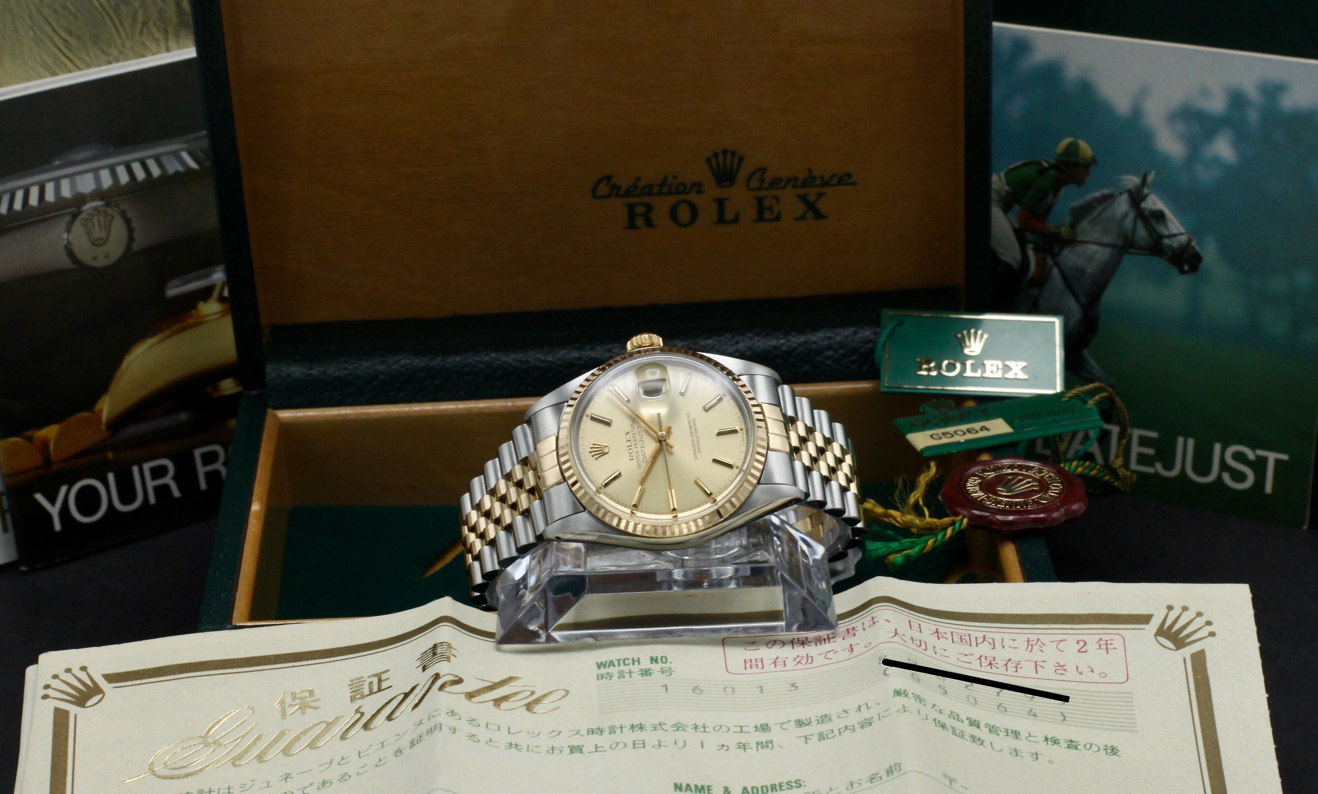 Rolex Datejust 16013 - 1986 - Rolex horloge - Rolex kopen - Rolex heren horloge - Trophies Watches