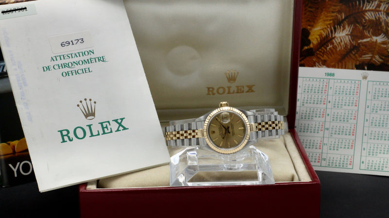 Rolex Lady-Datejust 69173 - 1988 - Rolex horloge - Rolex kopen - Rolex dames horloge - Trophies Watches