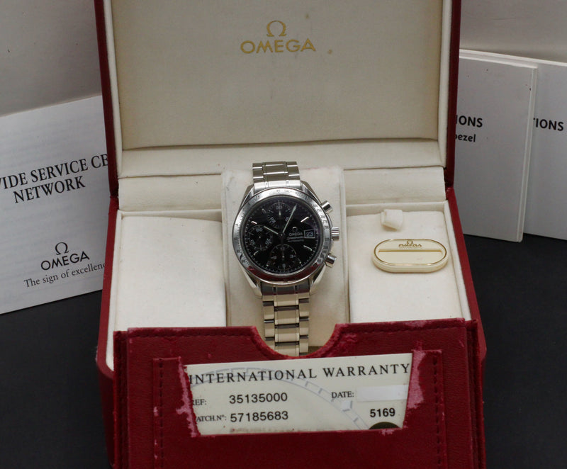 Omega Speedmaster Date 3513.50.00 39mm. Opwinden, Automatisch. Materiaal horlogekast, Staal. Materiaal horlogeband, Staal. Jaar, 2012. Omega heren horloge.