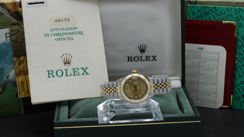 Rolex Lady-Datejust 69173G - 1990 - Rolex horloge - Rolex kopen - Rolex dames horloge - Trophies Watches