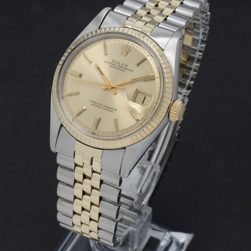 Rolex Datejust 1601 - 1973 - goud/staal - two/tone - Rolex horloge - Rolex kopen - Rolex heren horloge - Trophies Watches