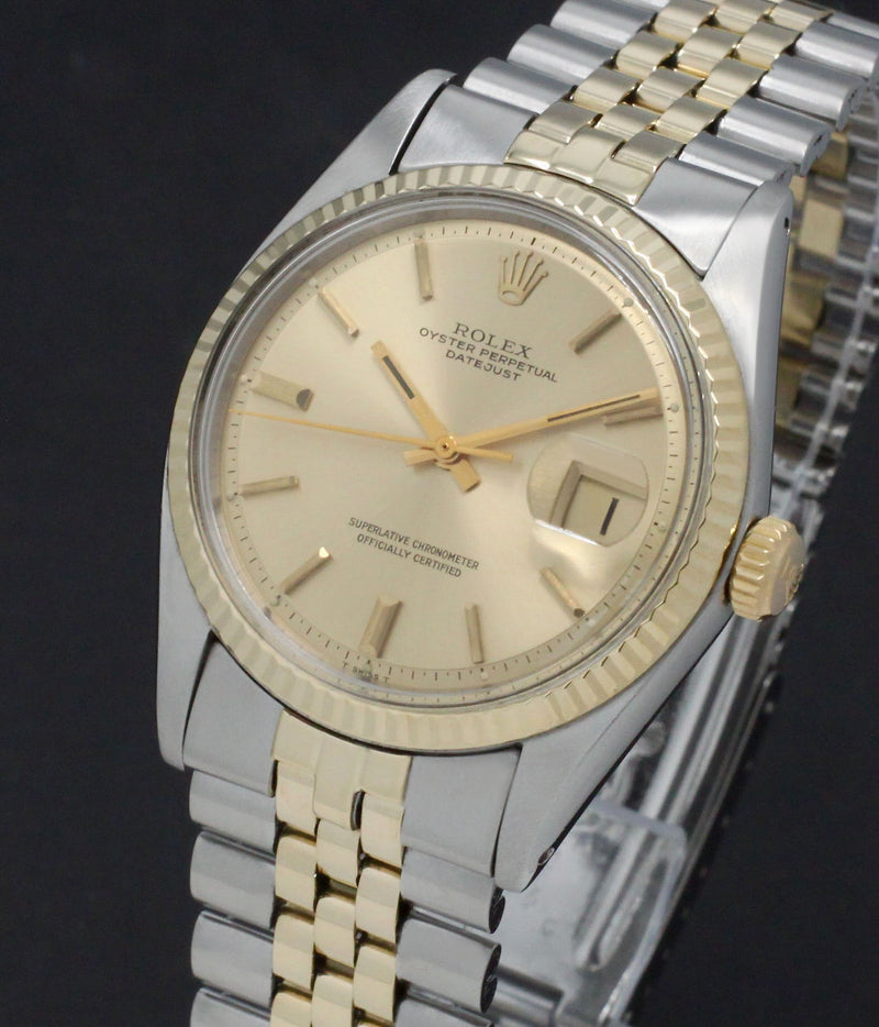 Rolex Datejust 1601 - 1973 - goud/staal - two/tone - Rolex horloge - Rolex kopen - Rolex heren horloge - Trophies Watches