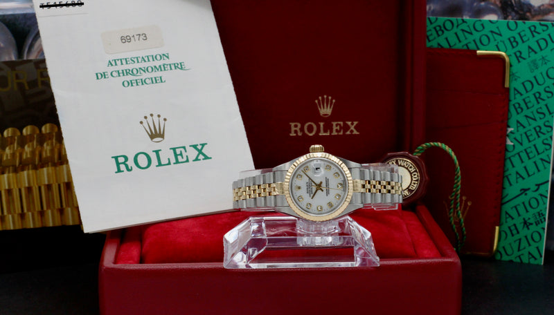 Rolex Lady-Datejust 69173 - 1997 - Rolex horloge - Rolex kopen - Rolex dames horloge - Trophies Watches