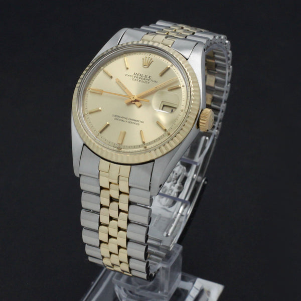 Rolex Datejust 1601 - 1973 - goud/staal - two/tone - Rolex horloge - Rolex kopen - Rolex heren horloge - Trophies Watches