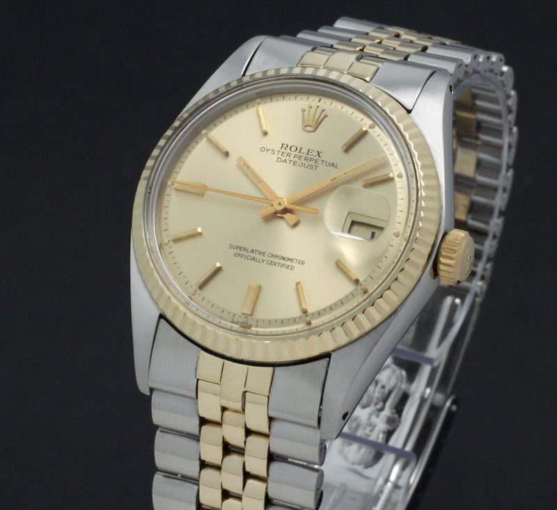 Rolex Datejust 1601 - 1973 - goud/staal - two/tone - Rolex horloge - Rolex kopen - Rolex heren horloge - Trophies Watches