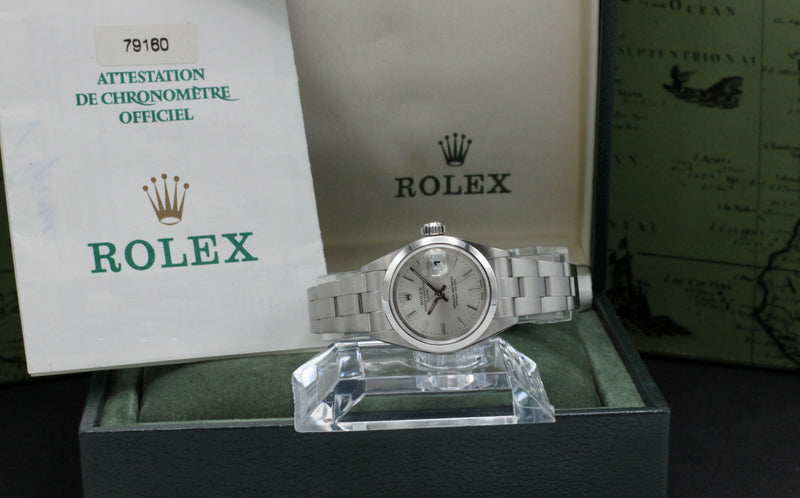 Rolex Oyster Perpetual Lady Date 79160 - 2000 - Rolex horloge - Rolex kopen - Rolex dames horloge - Trophies Watches