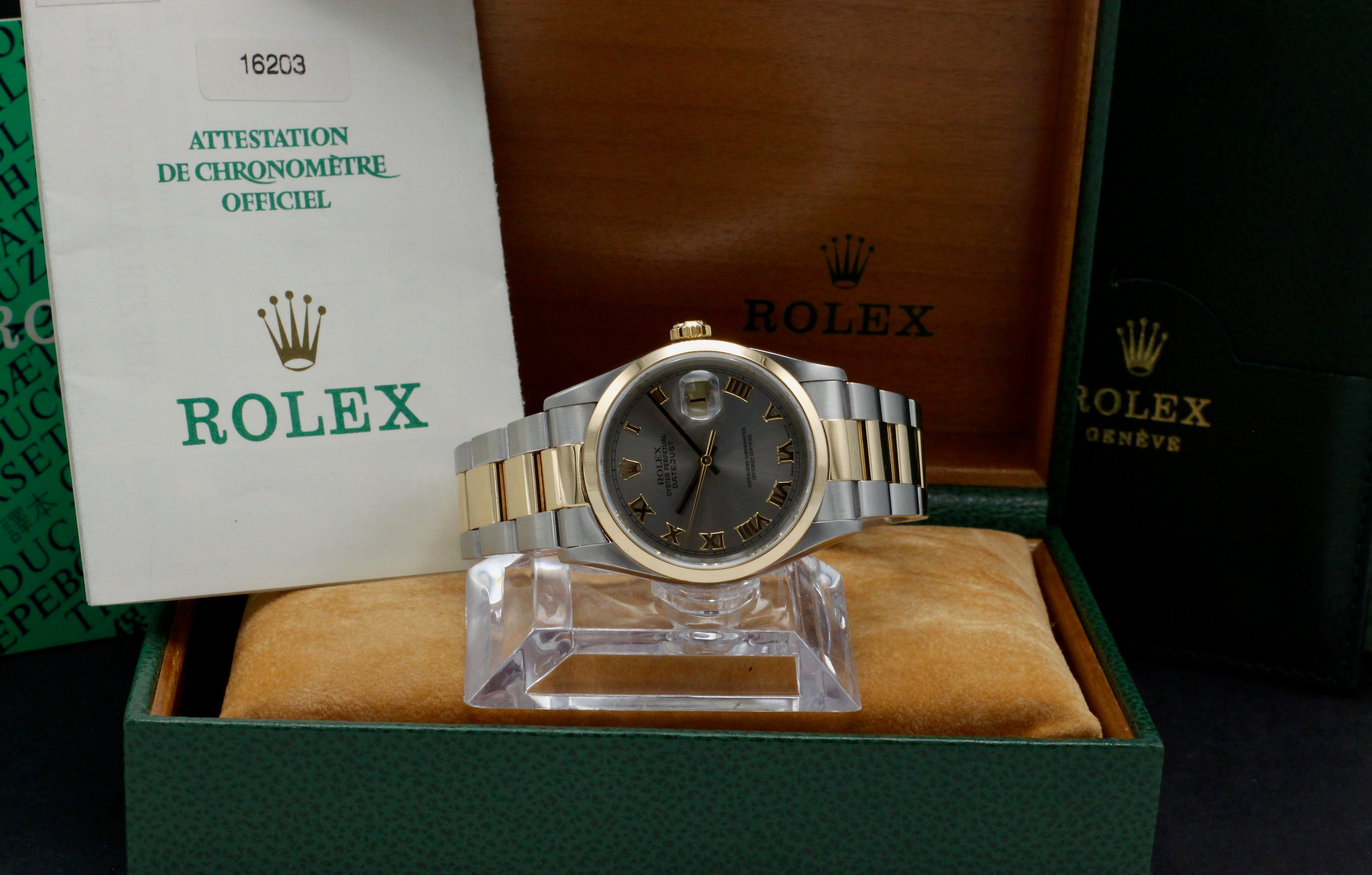 Rolex Datejust 16203, Box & Papers, 2000