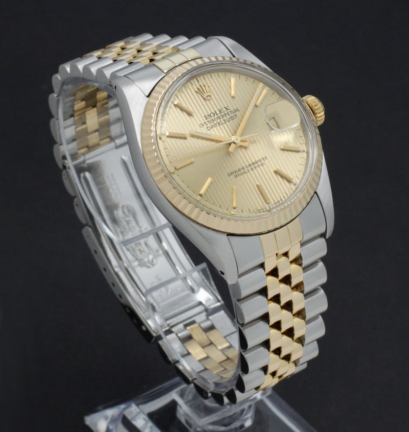 Rolex Datejust 16013 Tapestry - 1987 - Rolex horloge - Rolex kopen - Rolex heren horloge - Trophies Watches