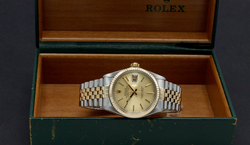 Rolex Datejust 16013 Tapestry - 1987 - Rolex horloge - Rolex kopen - Rolex heren horloge - Trophies Watches