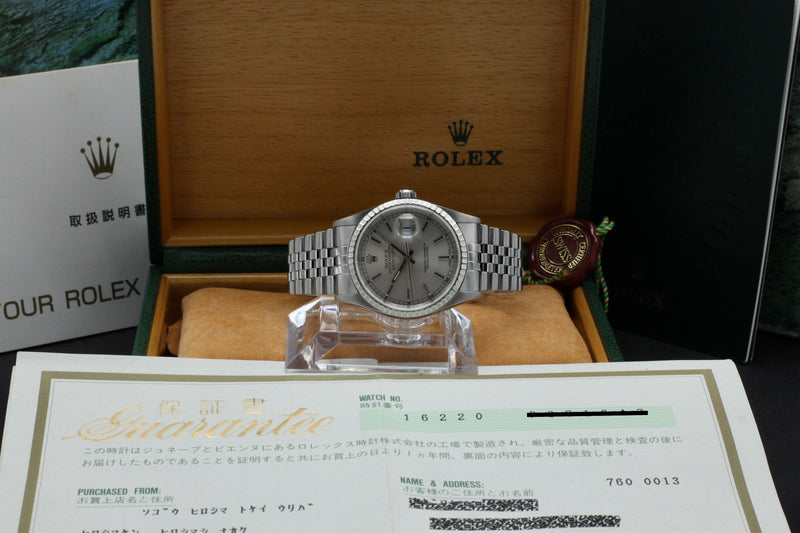 Rolex Datejust 16220, Box & Papers, 2002