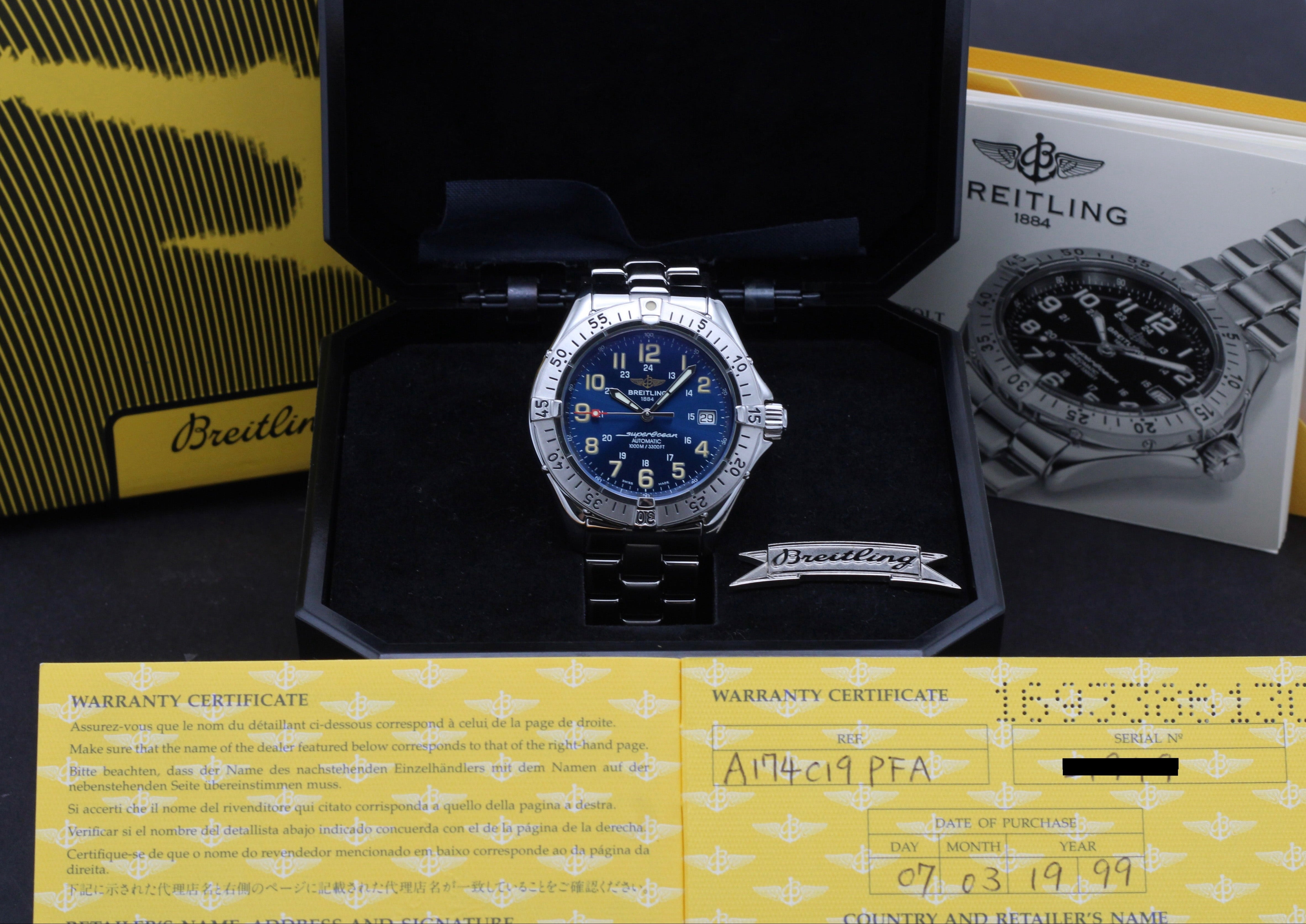 Breitling Superocean A17040 - 1999 - Breitling horloge - Breitling kopen - Breitling heren horloge - Trophies Watches