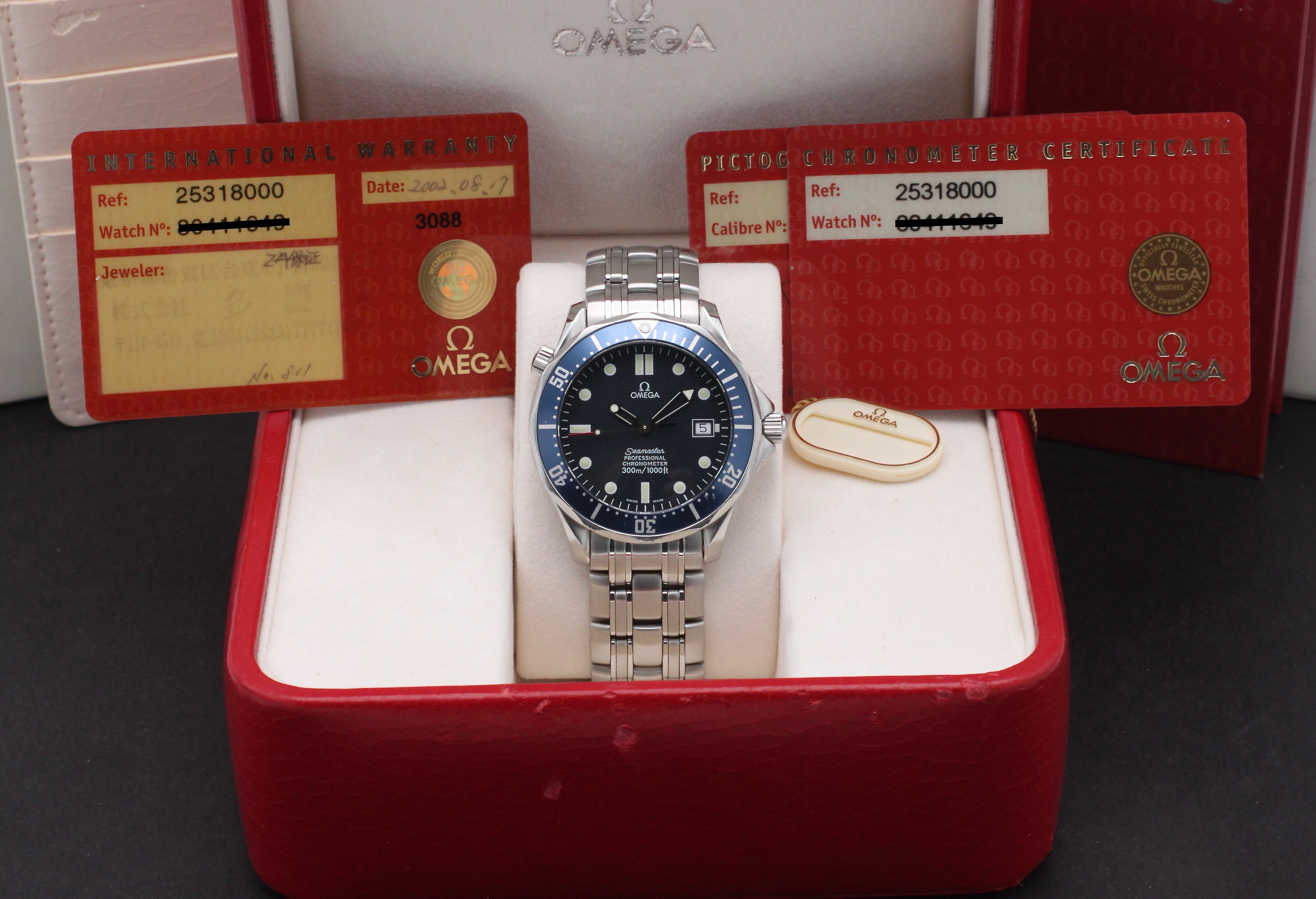 Omega Seamaster Diver 300 M 2531.80.00- 2002 - Omega horloge - Omega kopen - Omega heren horloge - Trophies Watches