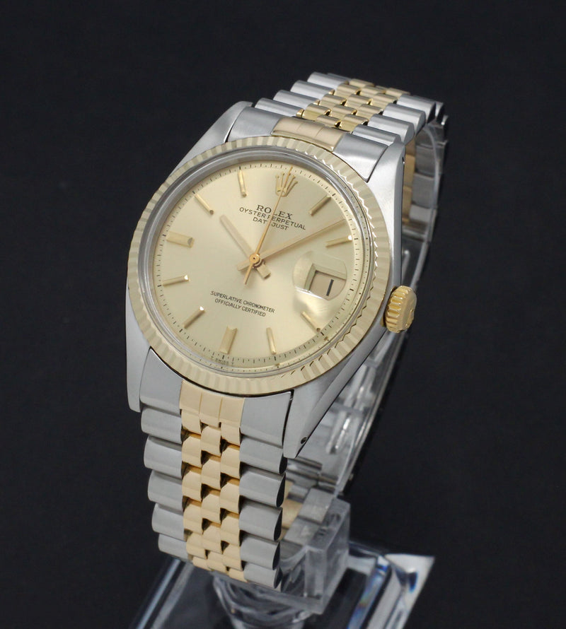 Rolex Datejust 1601 - 1973 - goud/staal - two/tone - Rolex horloge - Rolex kopen - Rolex heren horloge - Trophies Watches