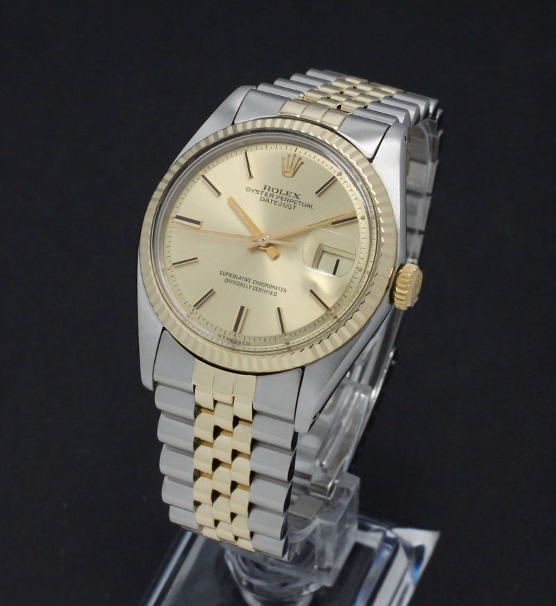 Rolex Datejust 1601 - 1975 - goud/staal - two/tone - Rolex horloge - Rolex kopen - Rolex heren horloge - Trophies Watches