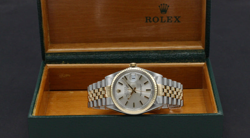 Rolex Datejust 1601 - 1973 - goud/staal - two/tone - Rolex horloge - Rolex kopen - Rolex heren horloge - Trophies Watches