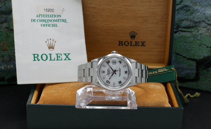 Rolex Oyster Perpetual Date 15200, Box & Papers, 1998
