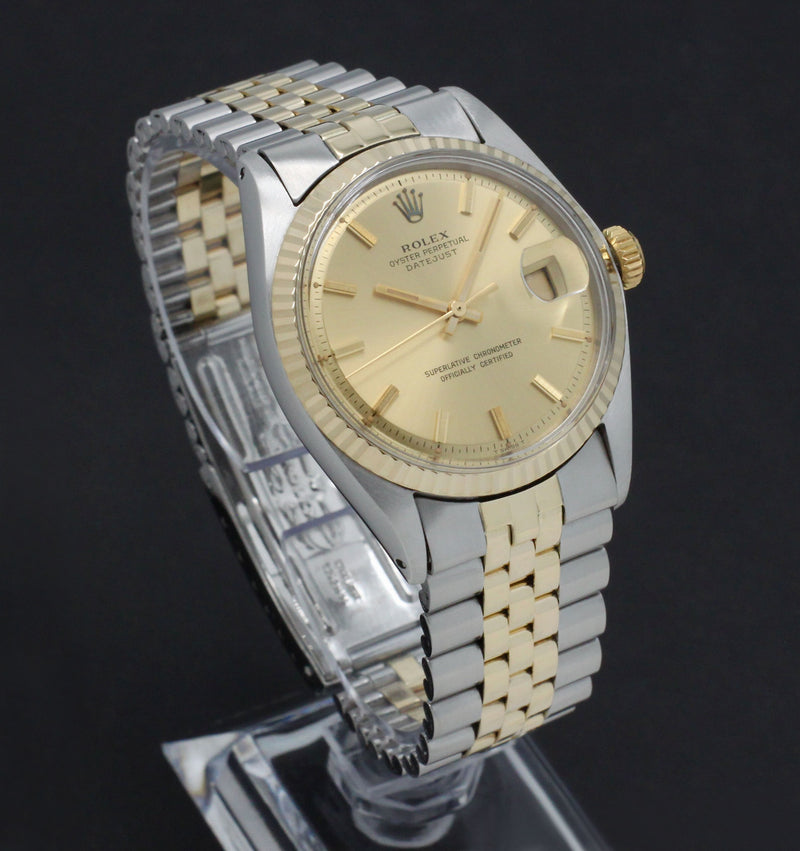 Rolex Datejust 1601 - 1976 - goud/staal - two/tone - Rolex horloge - Rolex kopen - Rolex heren horloge - Trophies Watches