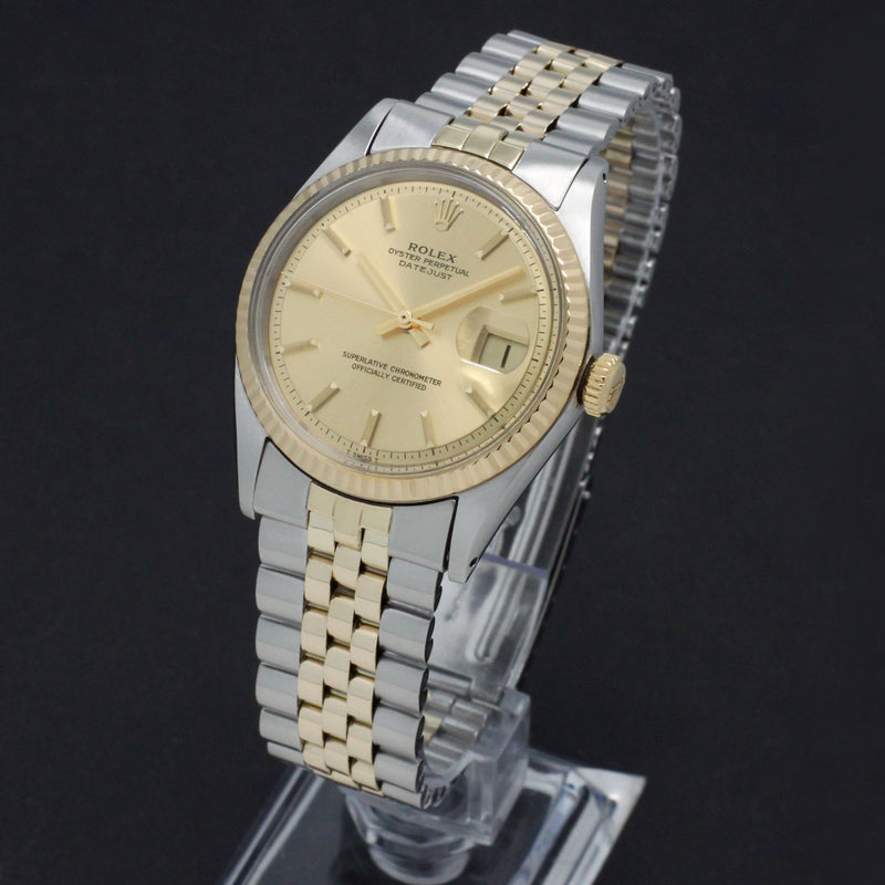 Rolex Datejust 1601 - 1970 - goud/staal - two/tone - Rolex horloge - Rolex kopen - Rolex heren horloge - Trophies Watches