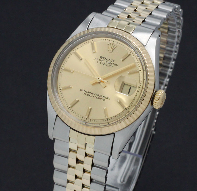 Rolex Datejust 1601 - 1970 - goud/staal - two/tone - Rolex horloge - Rolex kopen - Rolex heren horloge - Trophies Watches