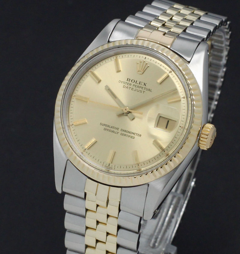 Rolex Datejust 1601 - 1966 - goud/staal - two/tone - Rolex horloge - Rolex kopen - Rolex heren horloge - Trophies Watches