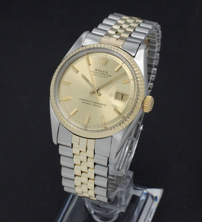 Rolex Datejust 1601 - 1966 - goud/staal - two/tone - Rolex horloge - Rolex kopen - Rolex heren horloge - Trophies Watches