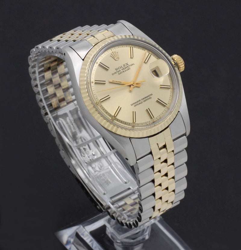 Rolex Datejust 1601 - 1974 - goud/staal - two/tone - Rolex horloge - Rolex kopen - Rolex heren horloge - Trophies Watches