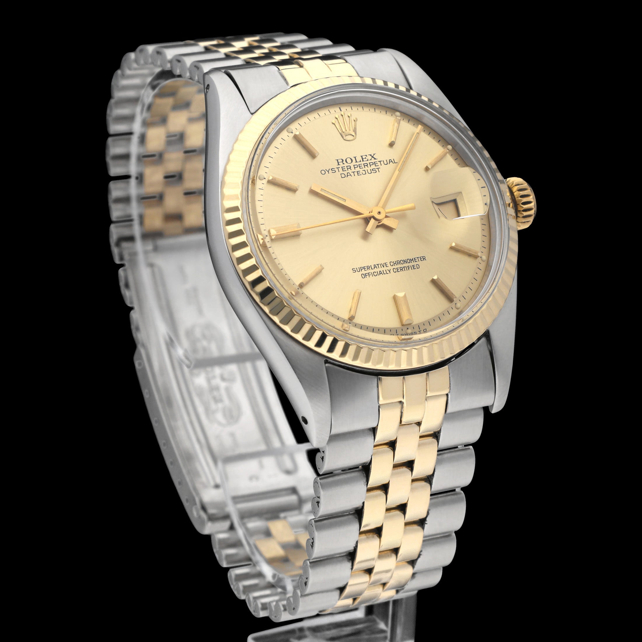 Rolex Datejust 1601 - 1973 - goud/staal - two/tone - Rolex horloge - Rolex kopen - Rolex heren horloge - Trophies Watches