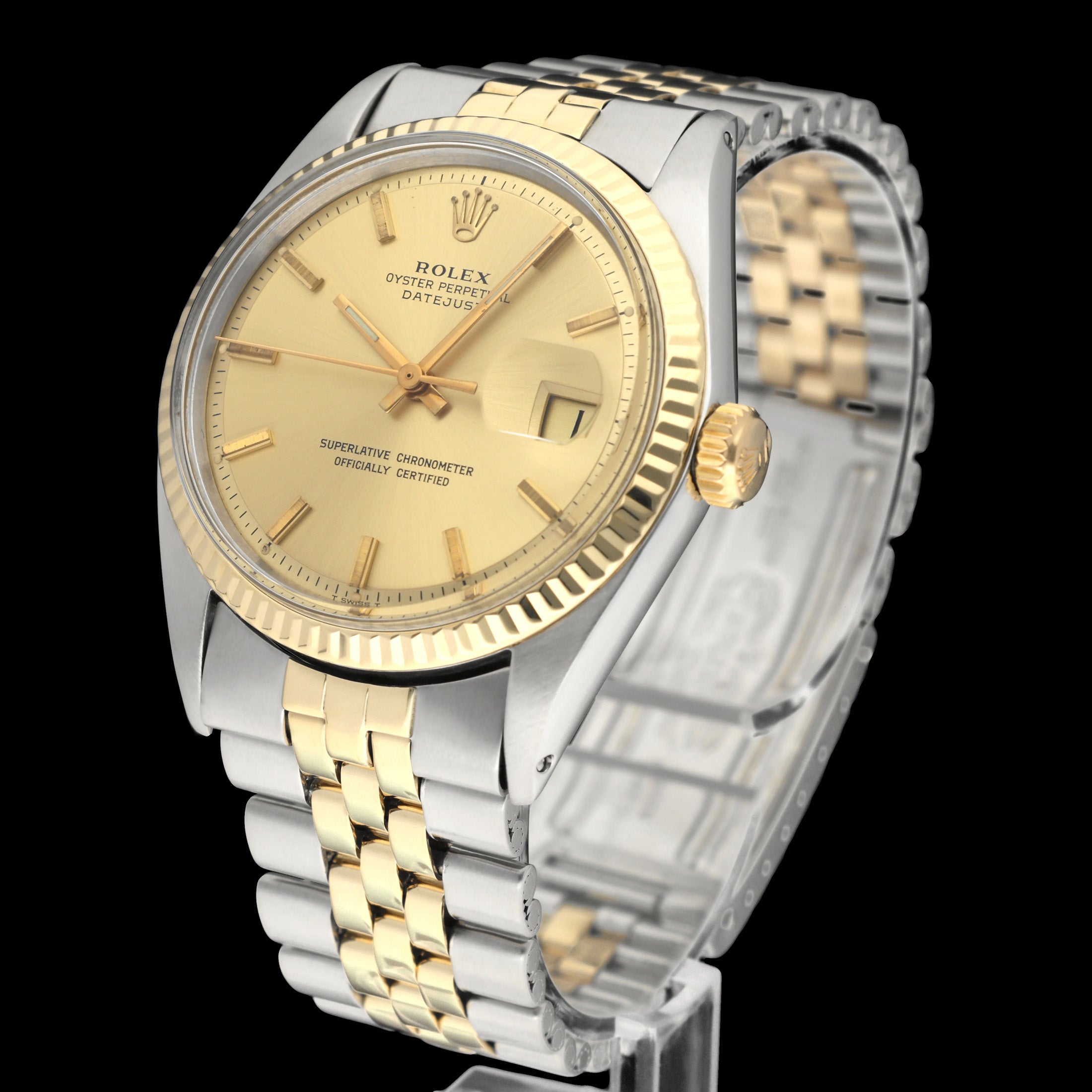 Rolex Datejust 1601 - 1972 - goud/staal - two/tone - Rolex horloge - Rolex kopen - Rolex heren horloge - Trophies Watches