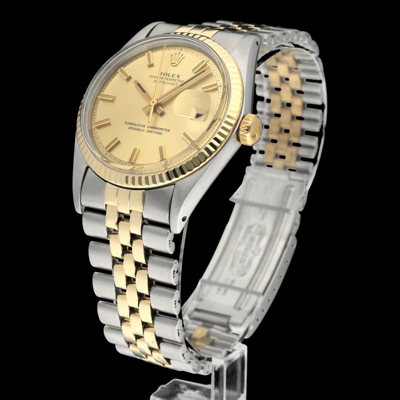 Rolex Datejust 1601 - 1973- goud/staal - two/tone - Rolex horloge - Rolex kopen - Rolex heren horloge - Trophies Watches