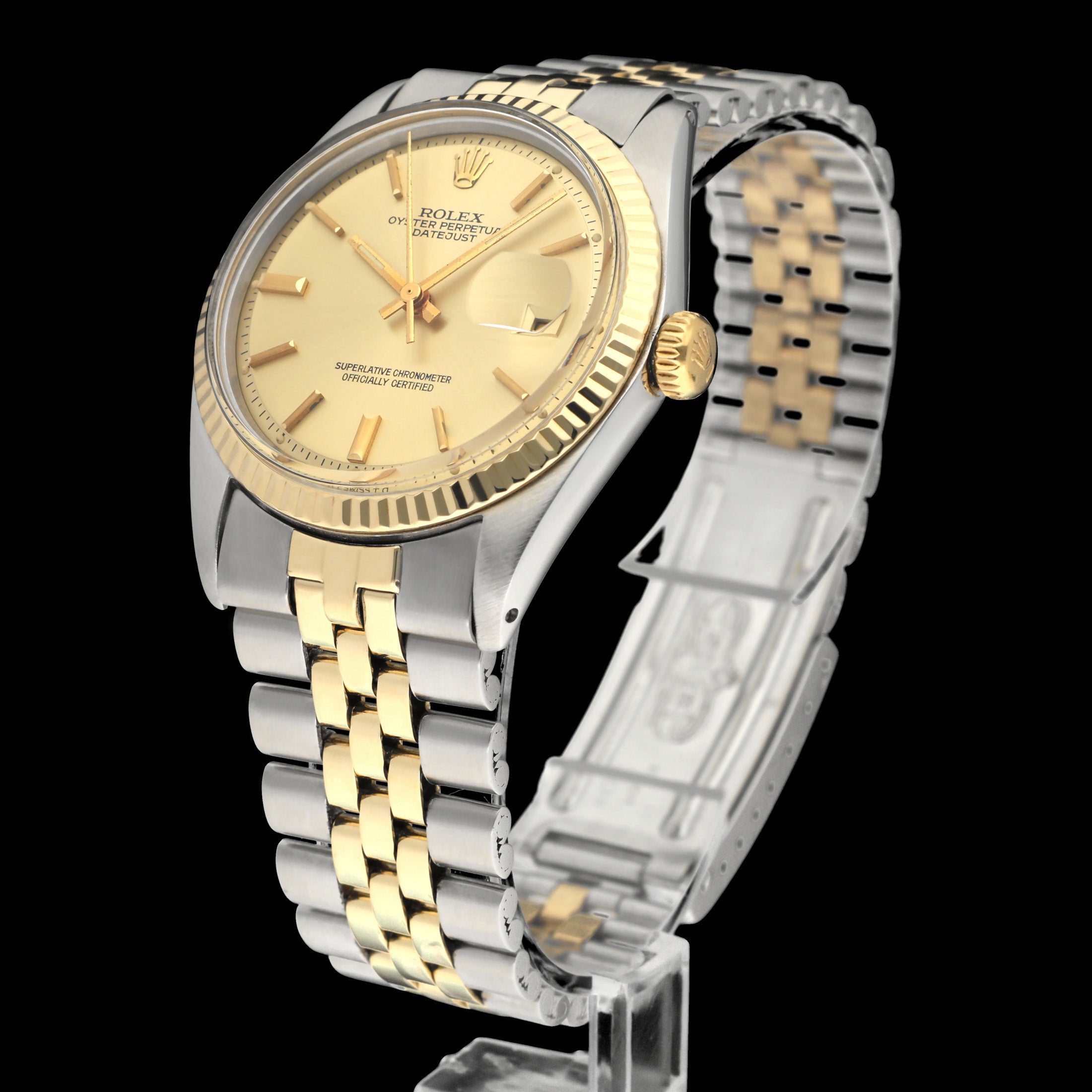 Rolex Datejust 1601 - 1975- goud/staal - two/tone - Rolex horloge - Rolex kopen - Rolex heren horloge - Trophies Watches