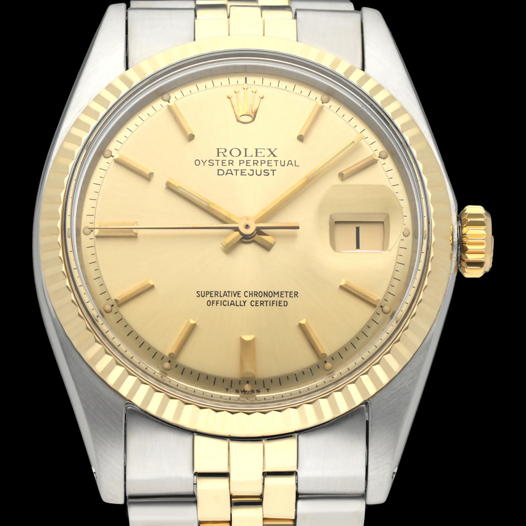 Rolex Datejust 1601 - 1973 - goud/staal - two/tone - Rolex horloge - Rolex kopen - Rolex heren horloge - Trophies Watches