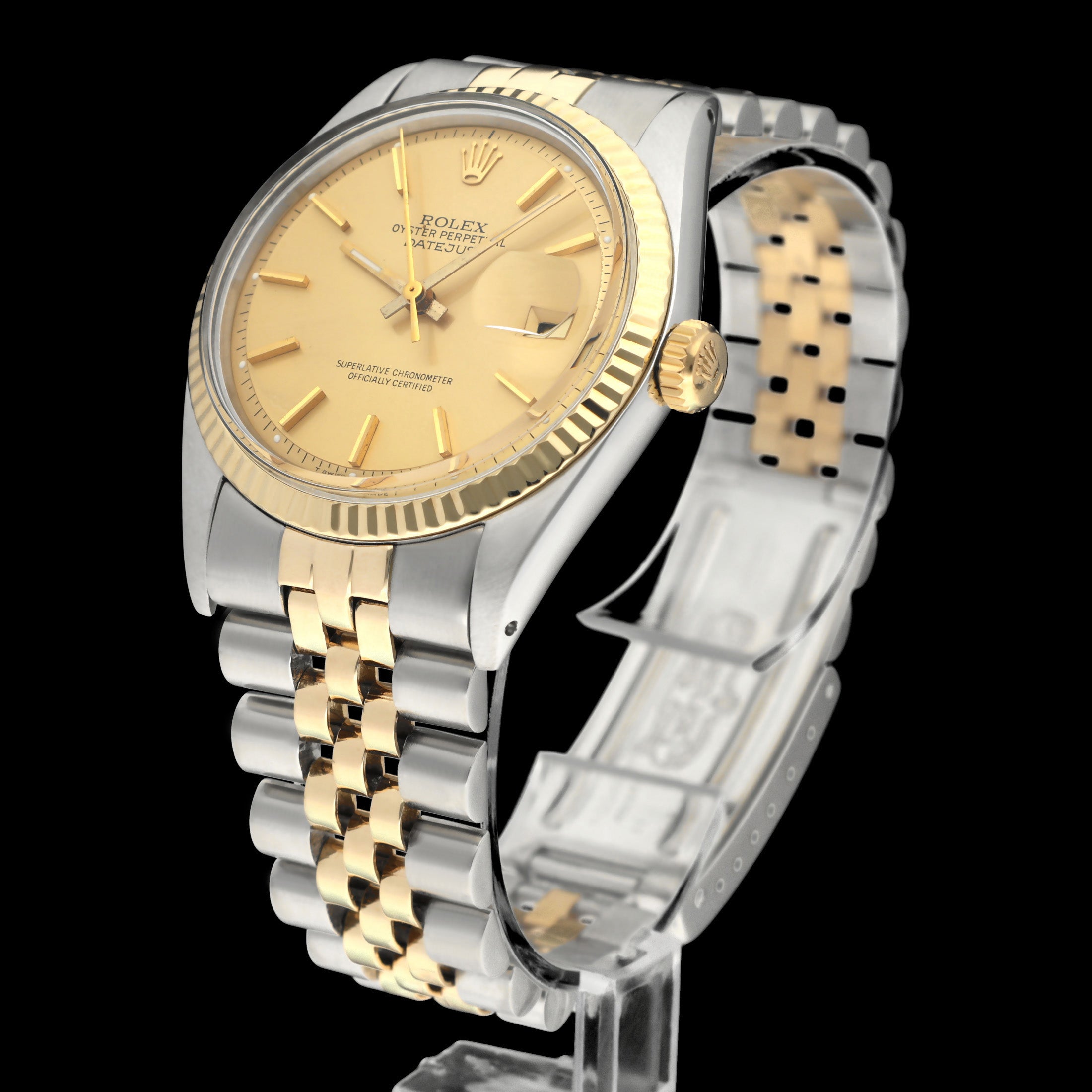 Rolex Datejust 1601 - 1976 - goud/staal - two/tone - Rolex horloge - Rolex kopen - Rolex heren horloge - Trophies Watches