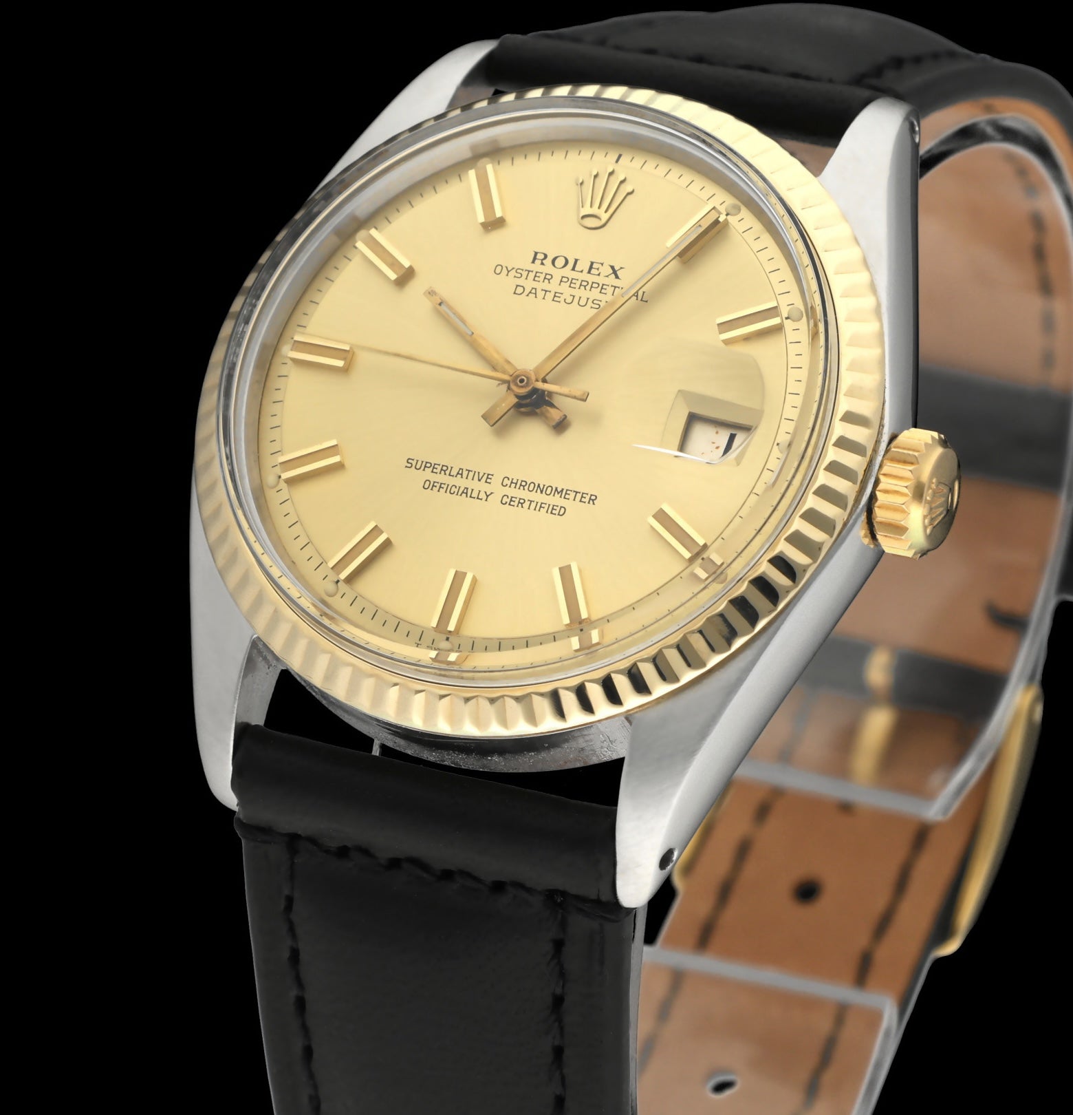 Rolex Datejust 1601 - 1973 - goud/staal - two/tone - Rolex horloge - Rolex kopen - Rolex heren horloge - Trophies Watches