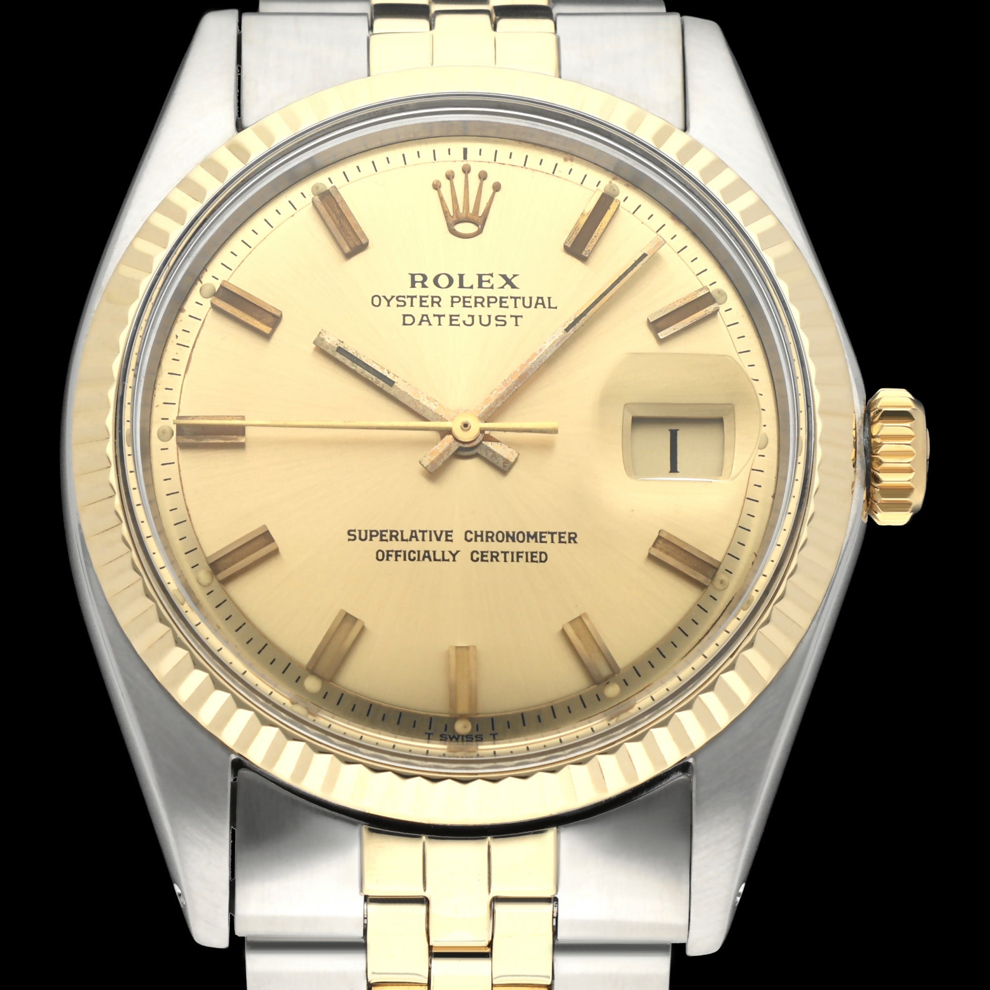 Rolex Datejust 1601 - 1971 - goud/staal - two/tone - Rolex horloge - Rolex kopen - Rolex heren horloge - Trophies Watches
