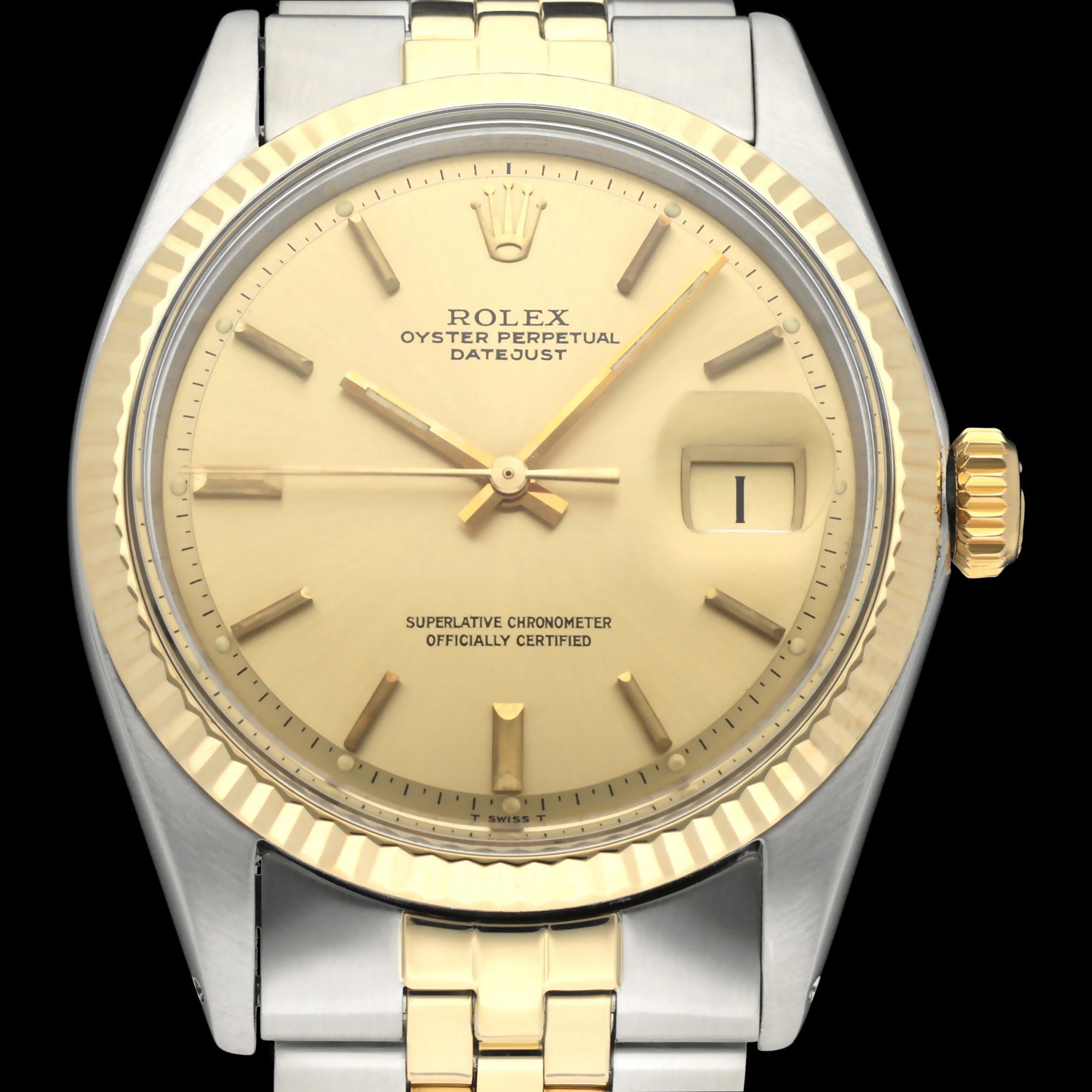 Rolex Datejust 1601 - 1971 - goud/staal - two/tone - Rolex horloge - Rolex kopen - Rolex heren horloge - Trophies Watches