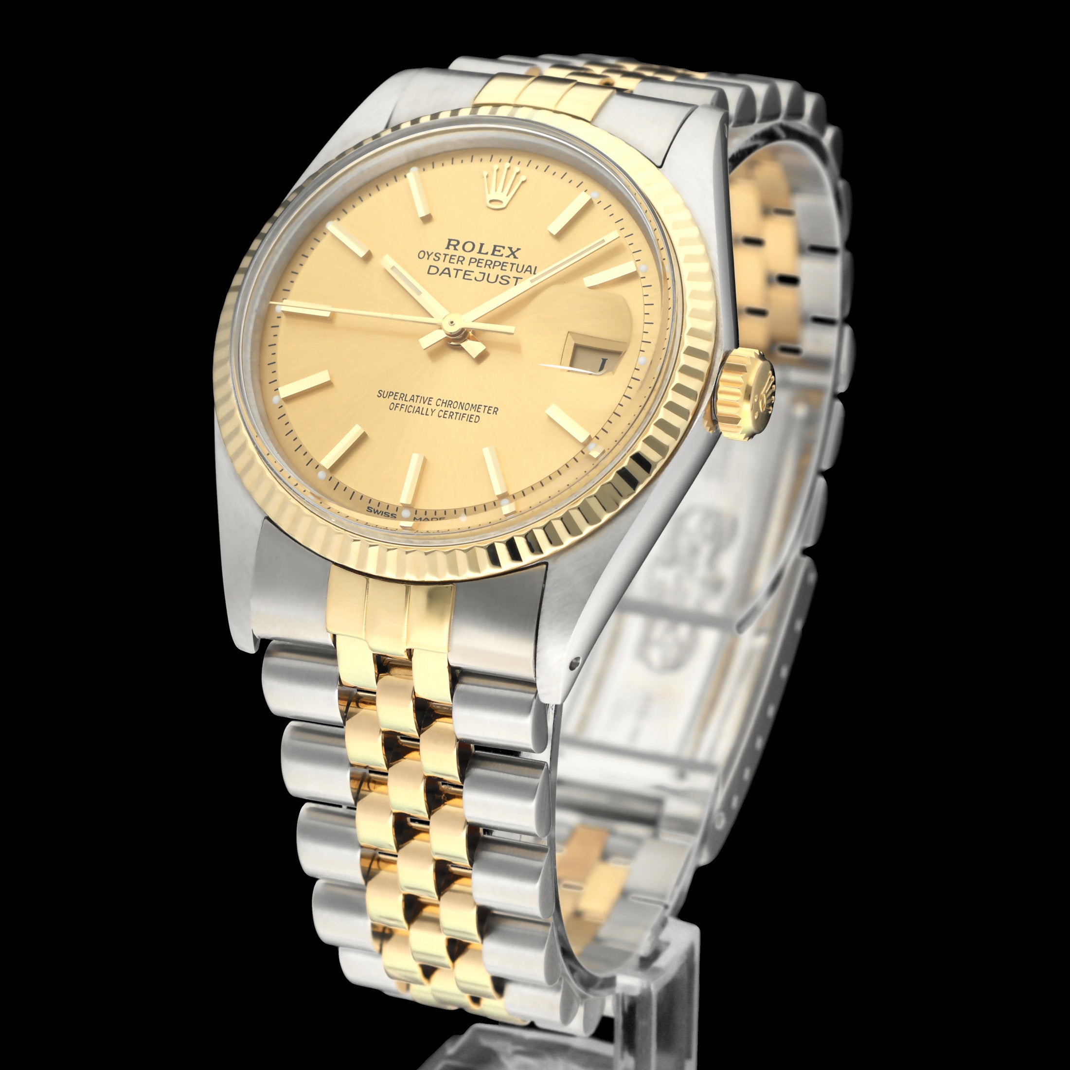 Rolex Datejust 1601 - 1973 - goud/staal - two/tone - Rolex horloge - Rolex kopen - Rolex heren horloge - Trophies Watches