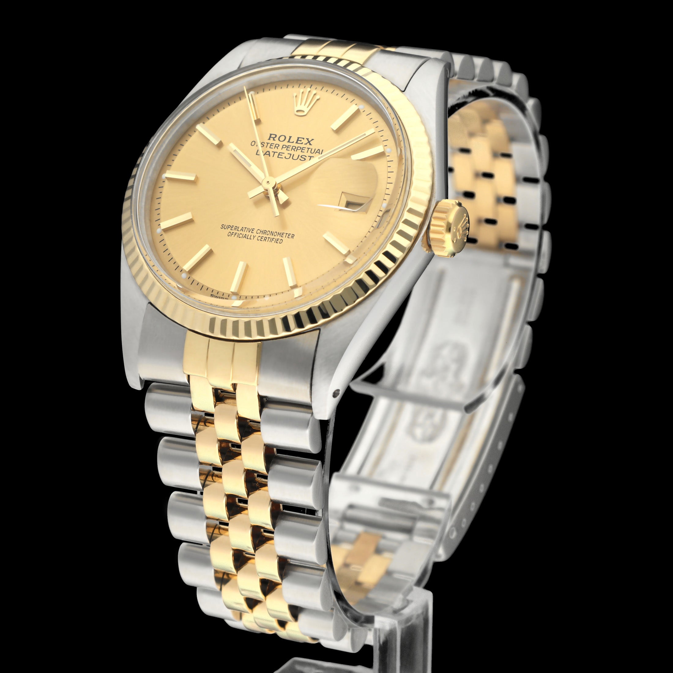 Rolex Datejust 1601 - 1973 - goud/staal - two/tone - Rolex horloge - Rolex kopen - Rolex heren horloge - Trophies Watches