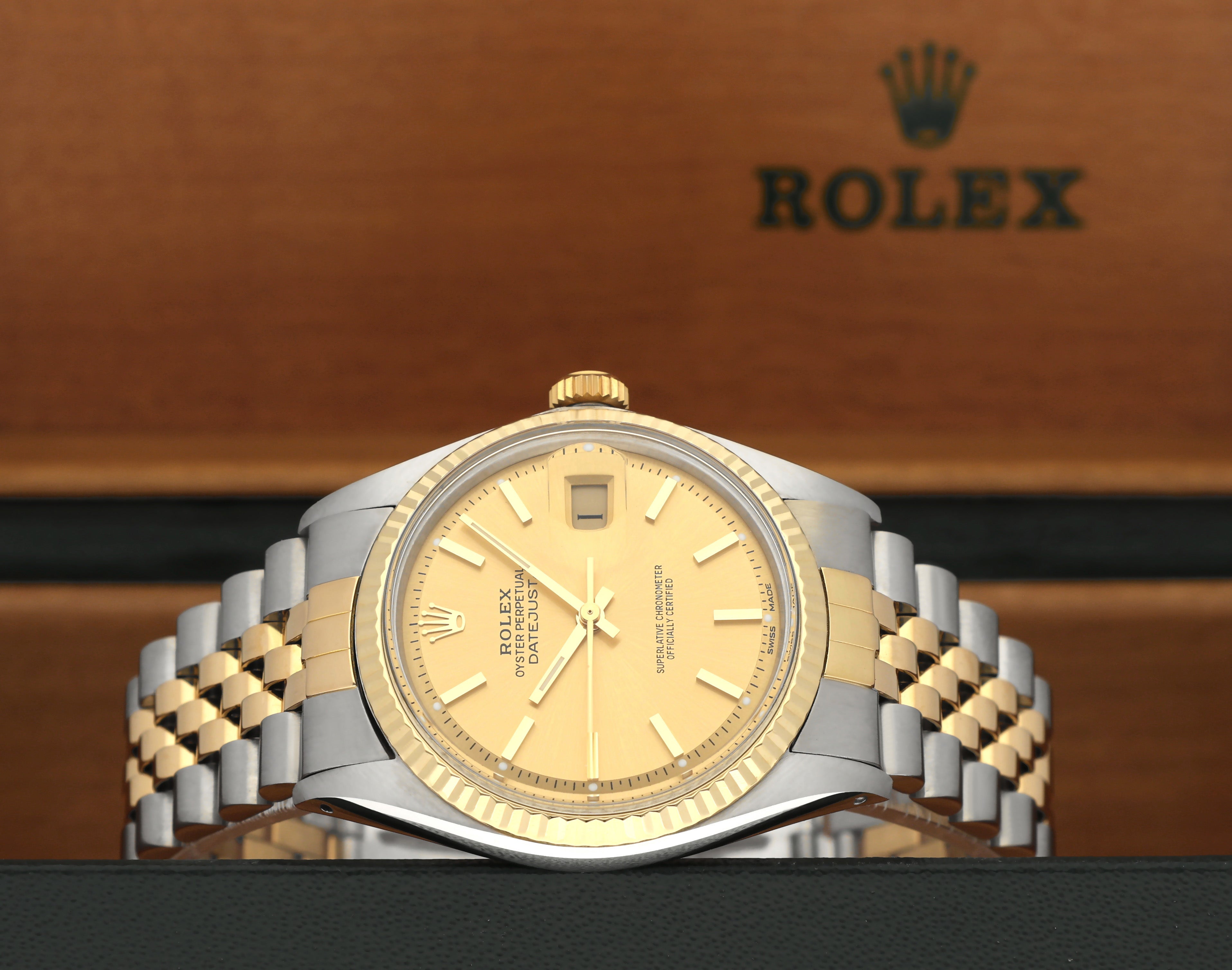 Rolex Datejust 1601 - 1973 - goud/staal - two/tone - Rolex horloge - Rolex kopen - Rolex heren horloge - Trophies Watches