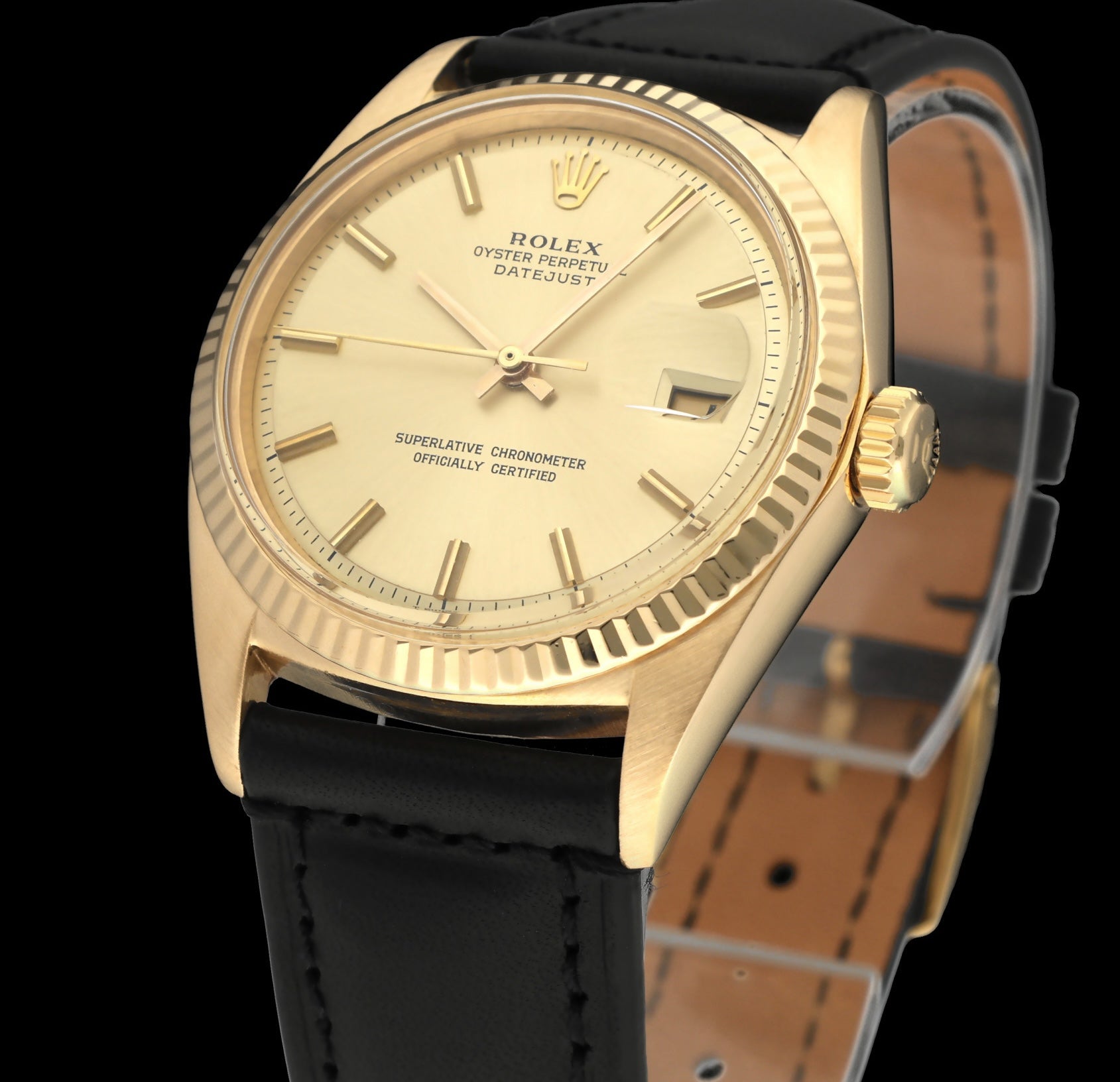 Rolex Datejust 1601 - 1969 - Geelgoud - Rolex horloge - Rolex kopen - Rolex heren horloge - Trophies Watches