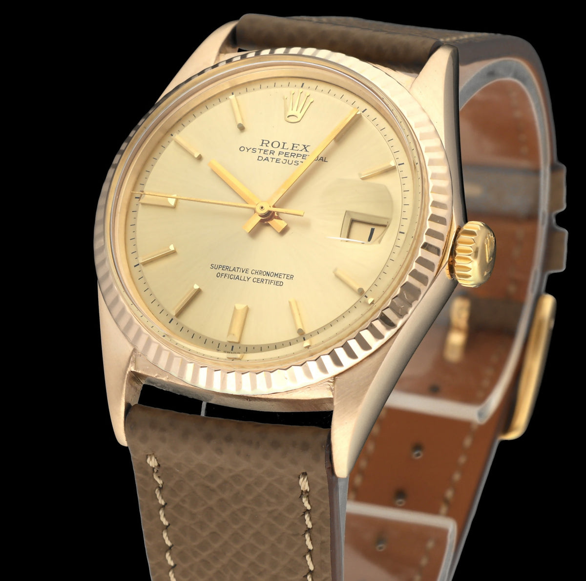 Rolex Datejust 1601 - 1969 - Rosé Goud - Rolex horloge - Rolex kopen - Rolex heren horloge - Trophies Watches